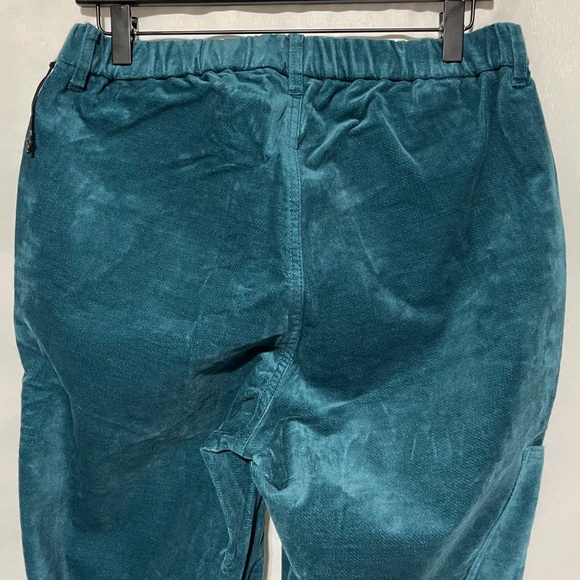 New Denim & Co Adaptive Wheelchair Fit Full Length Velveteen Pants Teal Size 10 - Picture 9 of 14